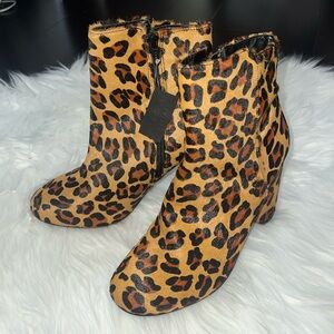 Miss Selfridge leopard bootie